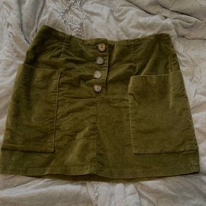 Urban outfitters green suede skirt